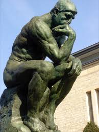 Classic sculpture: Rodin's "Thinker"