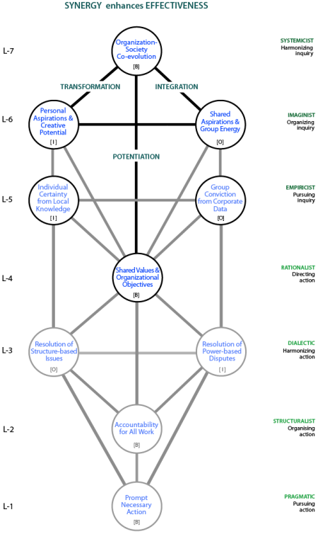 Synergy enhances effectiveness and this is provided at the 7th and highest level.