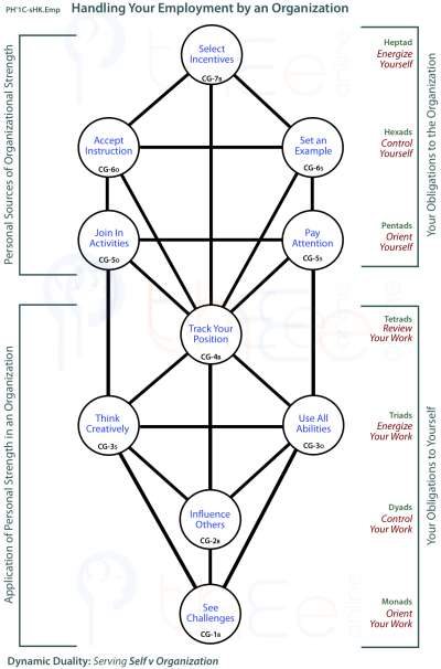 Pattern of Centres that shape how an employee  handles employment by an organization.